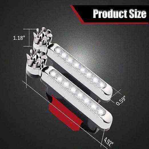2 Pieces Car Wind Powered Light Abs Daytime Running Light for Cars Auto White